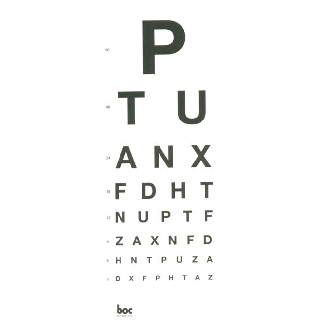 Snellen Eye Chart 3M LFA First Response