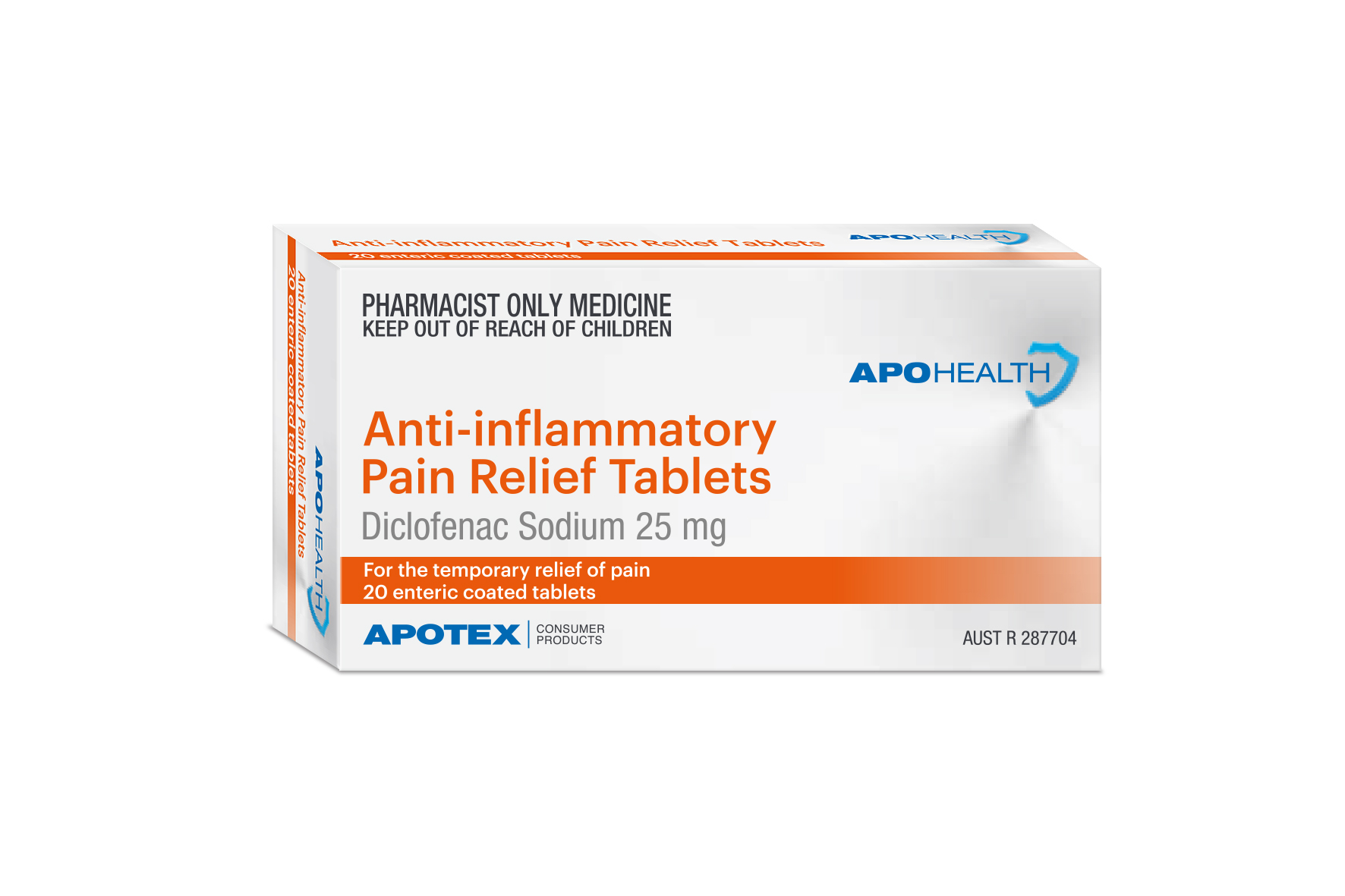 Apohealth Anti Inflammatory Pain Relief 20 Tablets 25mg [box Of 30] Lfa